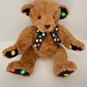 M&M Vintage Collectible RARE Fully Jointed Brown Stuff M&M Teddy Bear 16 inches